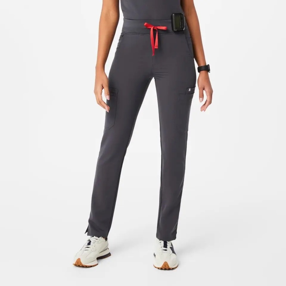 FIGS Yola™ High-Waisted Scrub Pants – Charcoal, Size Large